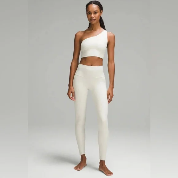 LULULEMON Align High-Rise Ribbed Leggings Tight 28" Shine - Bone Ivory NWT